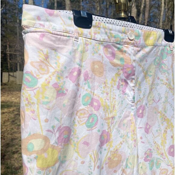 Talbots Perfect Crop 60's Pastel Floral Slacks - Picture 4 of 8